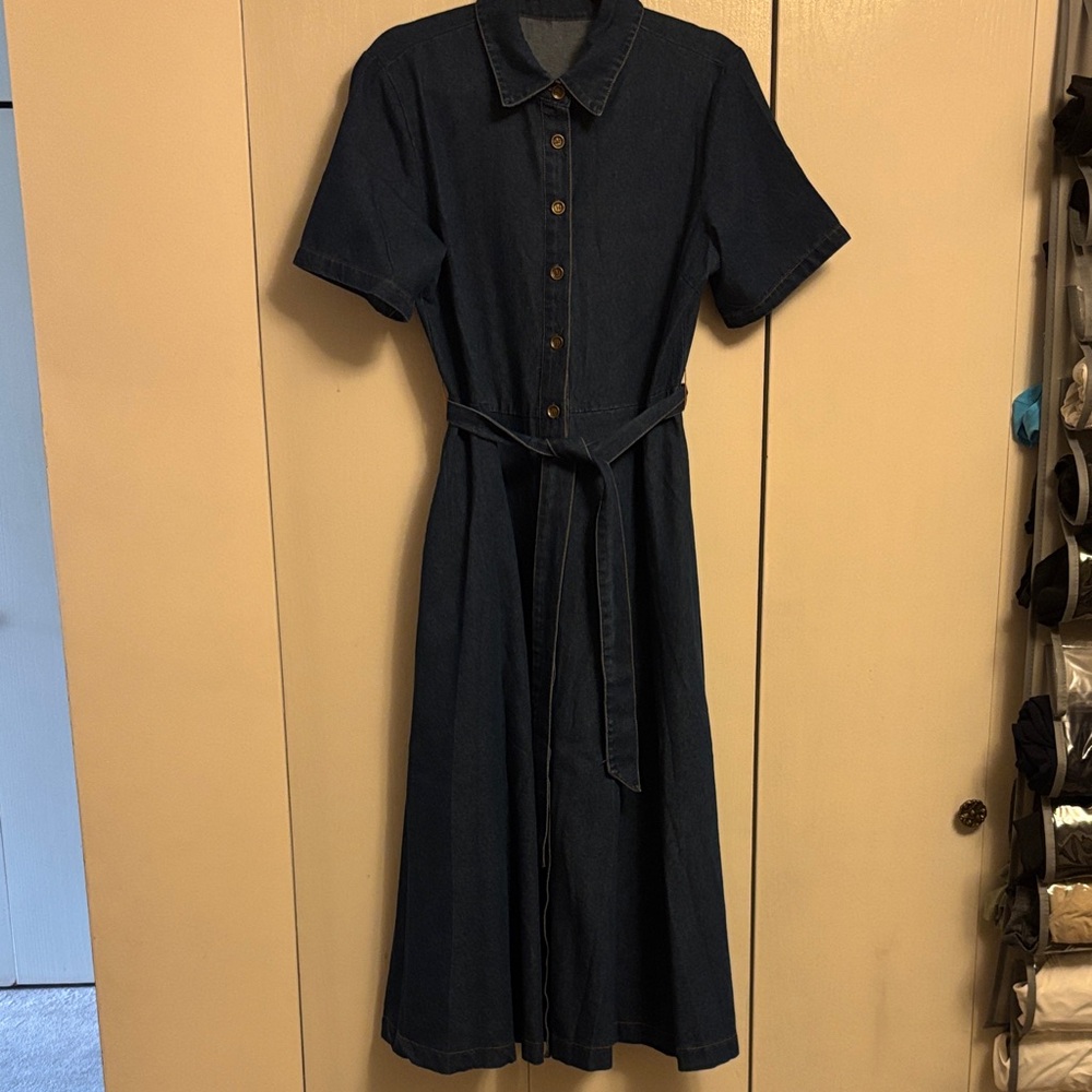 Amazon Essentials Dark Blue Midi Dress